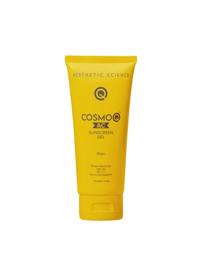 KLM Cosmoq Ac Sunscreen Gel, 60G | Broad Spectrum Spf 30 Pa+++ | Non-Comedogenic, Paraben-Free - Image 2