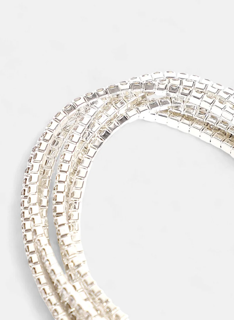 SOHI Stones Studded Wraparound Artificial Bracelet Jewellery