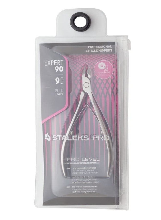 STALEKS PRO Expert 90 9mm Professional Cuticle Nippers - Stainless Steel Skin Nippers for Manicure - Image 1