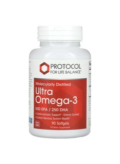 Protocol For Life Balance Protocol for Life Balance, Ultra Omega-3, 500 EPA / 250 DHA, 90 Softgels  - Image 1