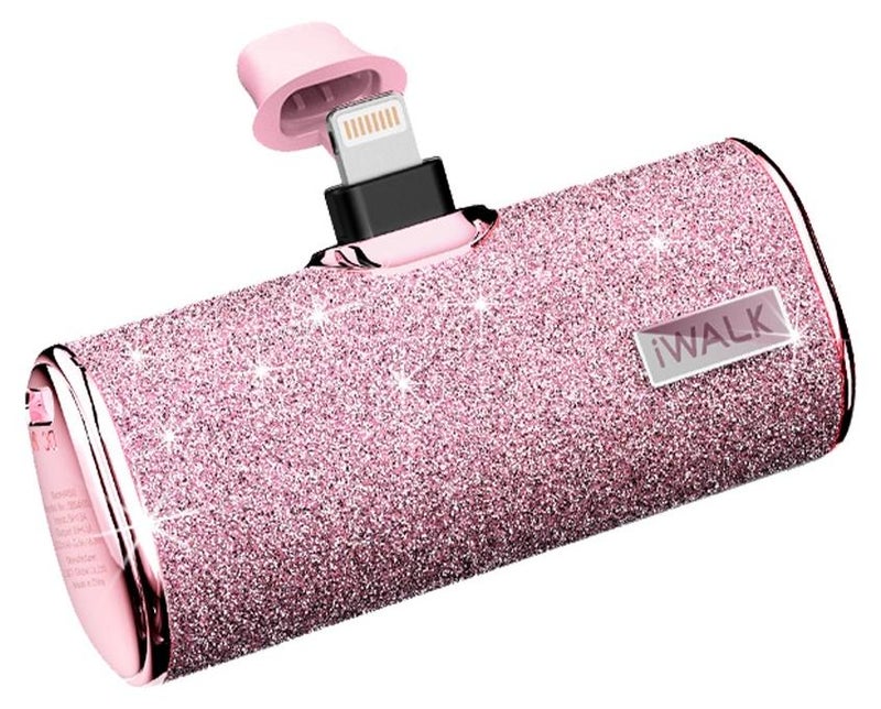 آيووك بنك الطاقة المحمول الصغير iWALK بنك طاقة صغير محمول بسعة 4500 مللي أمبير، بنك طاقة صغير محمول 4500 مللي أمبير، بنك طاقة صغير، نوع لايتنينج ماسي-وردي - Image 1