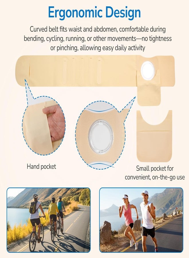 Heagimed Ostomy Belt, Ostomy Supplies Ostomy Hernia Support Belt for Men/Women, Stealth Belt Ostomy, Elastic Abdominal Support Belt Preventing the Stoma Hernia and Reinforce Colostomy Bags - XL - Image 3