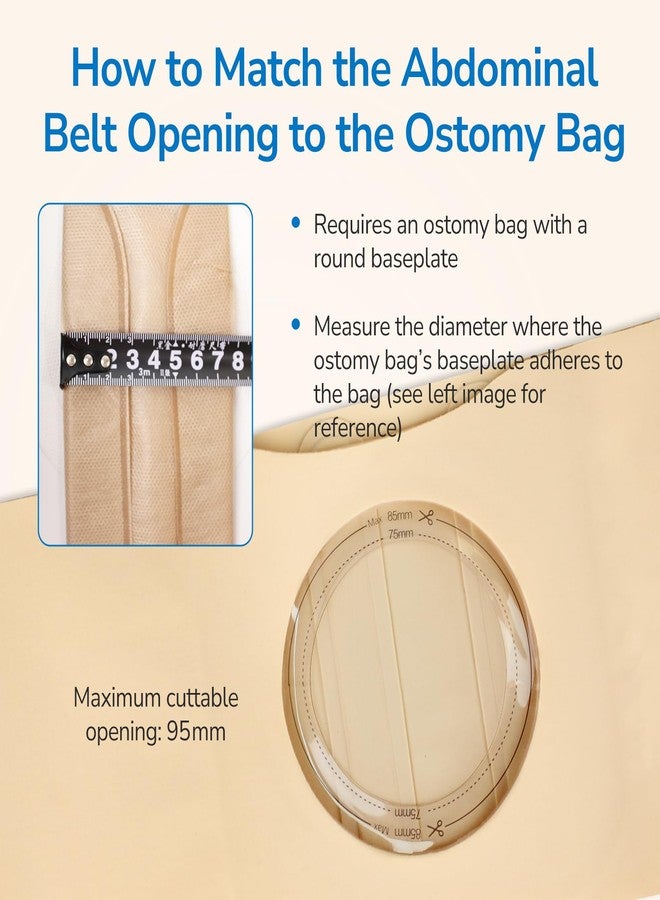 Heagimed Ostomy Belt, Ostomy Supplies Ostomy Hernia Support Belt for Men/Women, Stealth Belt Ostomy, Elastic Abdominal Support Belt Preventing the Stoma Hernia and Reinforce Colostomy Bags - XL - Image 2