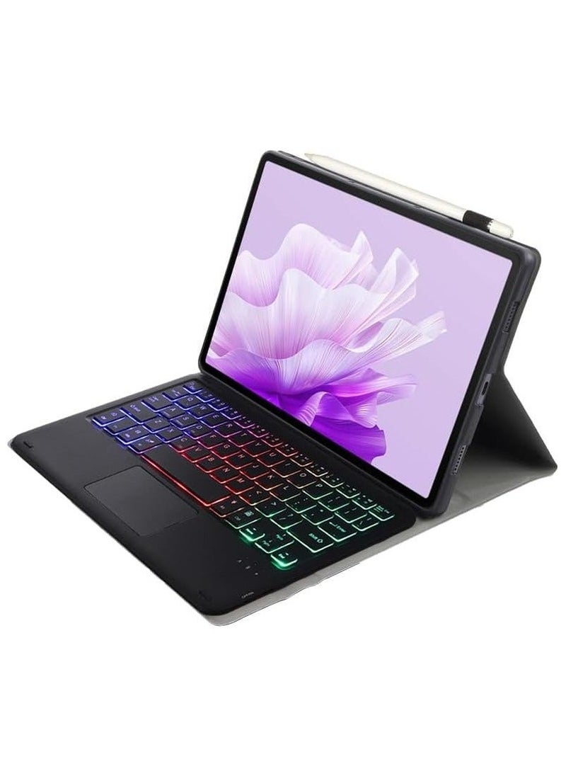 Huawei Matepad Air 11.5 inch 2023 case for, Magnetic Removable Wireless Colorful Backlit Keyboard Cover (Black) - Image 3