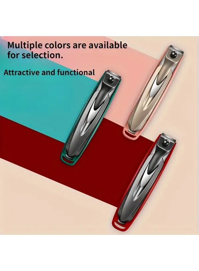 Green Large Flat Nail Clipper and File Set Sharp Precision Stainless Steel for Thick Hard Ingrown Nails - Image 2