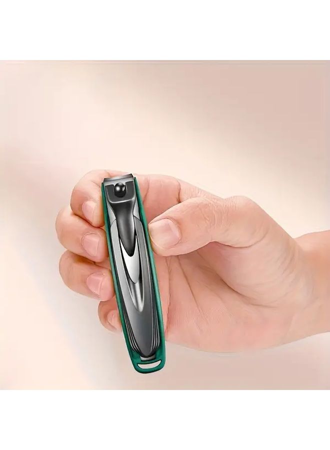 Green Large Flat Nail Clipper and File Set Sharp Precision Stainless Steel for Thick Hard Ingrown Nails - Image 5