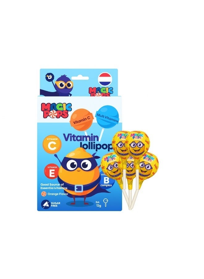 Magic Pops Vitamin C Lollipop for Kids Sugar Free 12g (Pack of 50) - Image 1