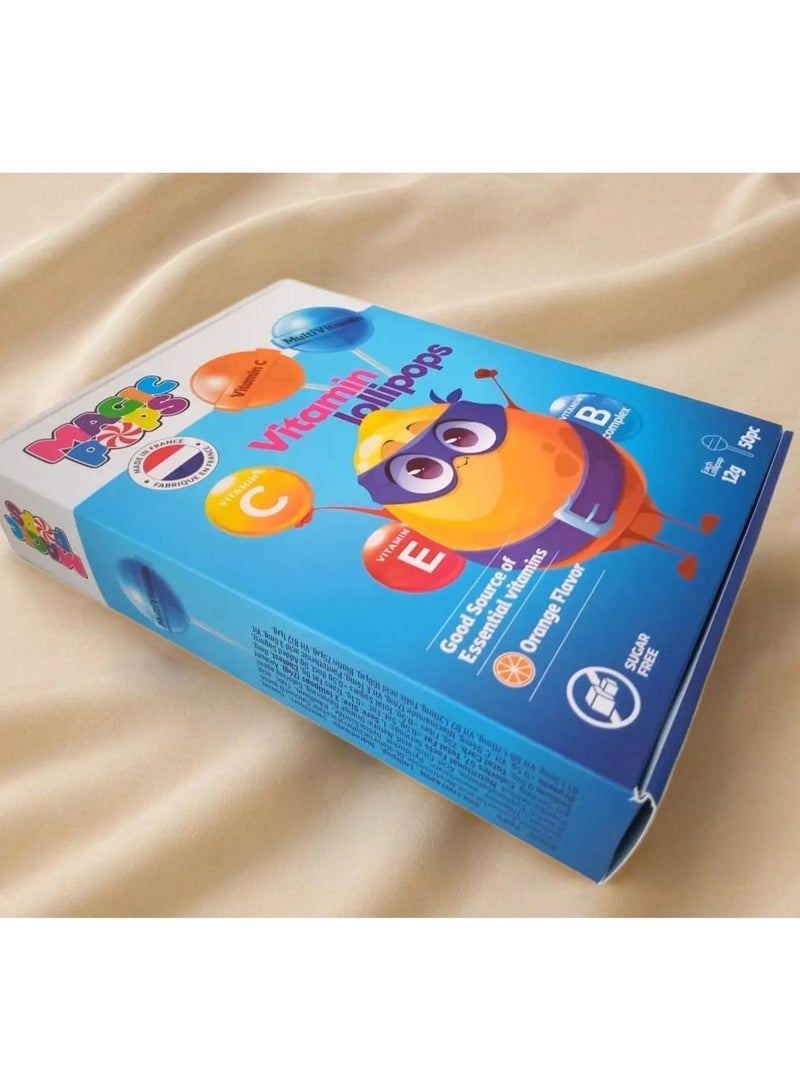 Magic Pops Vitamin C Lollipop for Kids Sugar Free 12g (Pack of 50) - Image 4