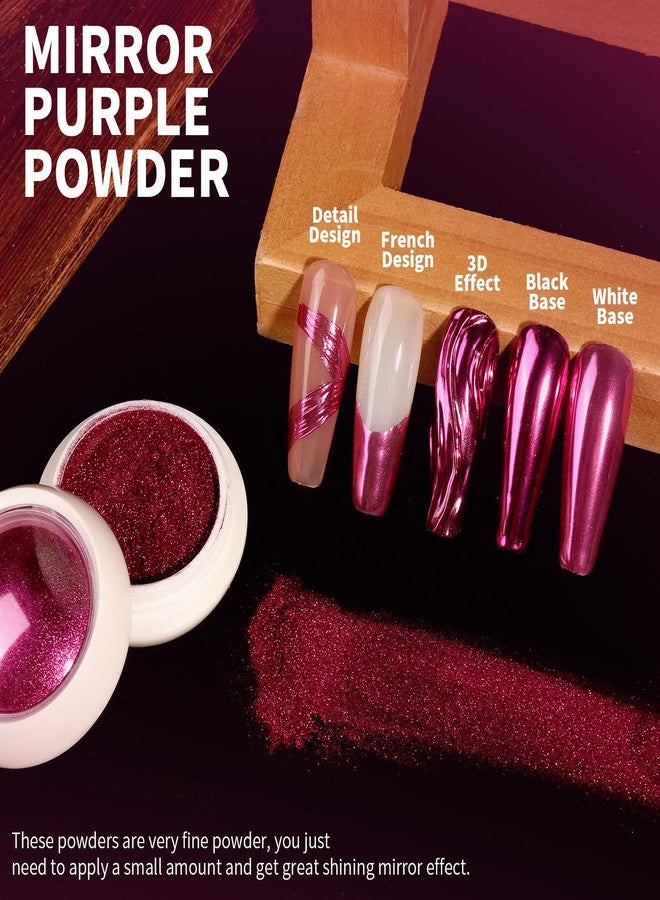 Teenitor Chrome Nail Powder With 3D Gel, Gold and White Pearl Finish - Nail Art Tools and Supplies - Image 3