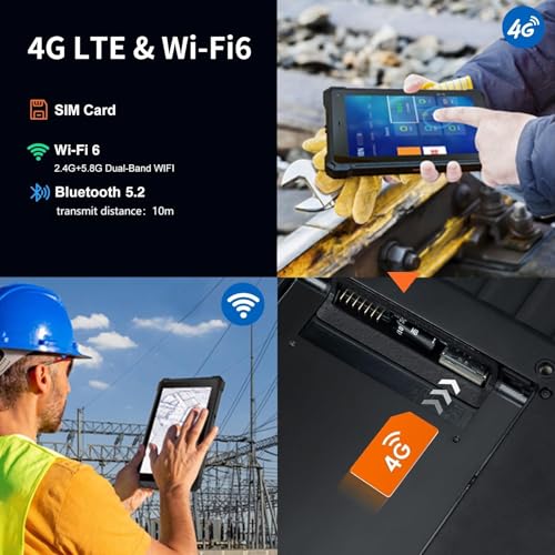 CENAVA تابلت CENAVA W10Y القوي، 10.1 بوصة، تابلت صناعي بنظام ويندوز 11 برو، 8GB+128GB، معالج إنتل كور(TM) i5-10210Y، مقاوم للماء IP68، قابل للقراءة تحت أشعة الشمس 700nit، 4G LTE GPS WiFi 6، حاسوب خارجي ثقيل الاستخدام. - Image 5