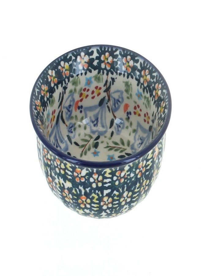 Blue Rose Pottery وعاء صغير من الخزف البولندي "بلو روز" - لون أخضر بنفسجي فاتح - قطر 3.5 بوصة - طبق مميز للمقبلات أو المكسرات أو الحلوى - Image 1