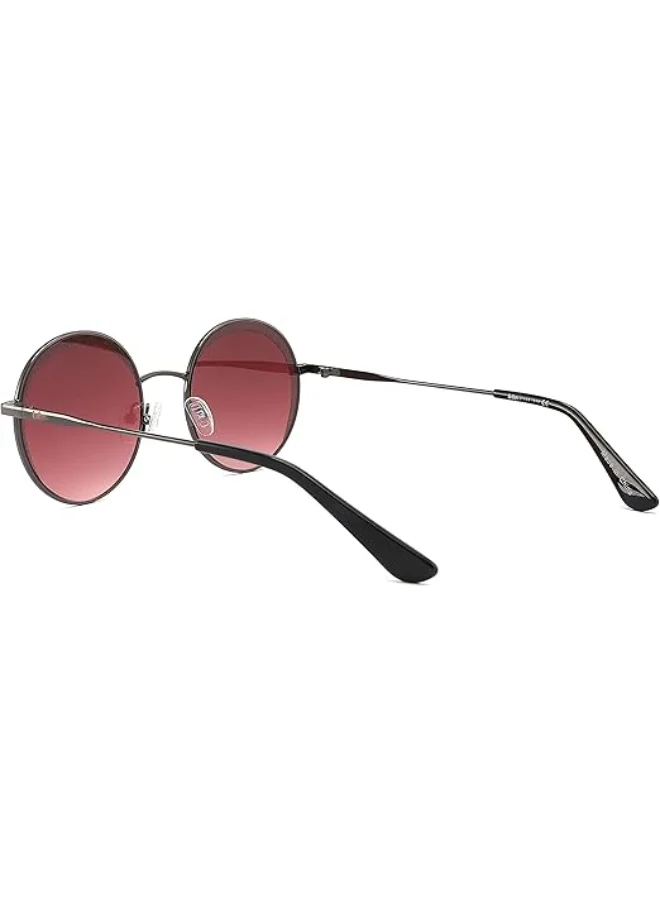 Lee Cooper Polarized Sunglasses GUN Frame GRAD PINK Mirror Lens 52mm  - LC1014C03