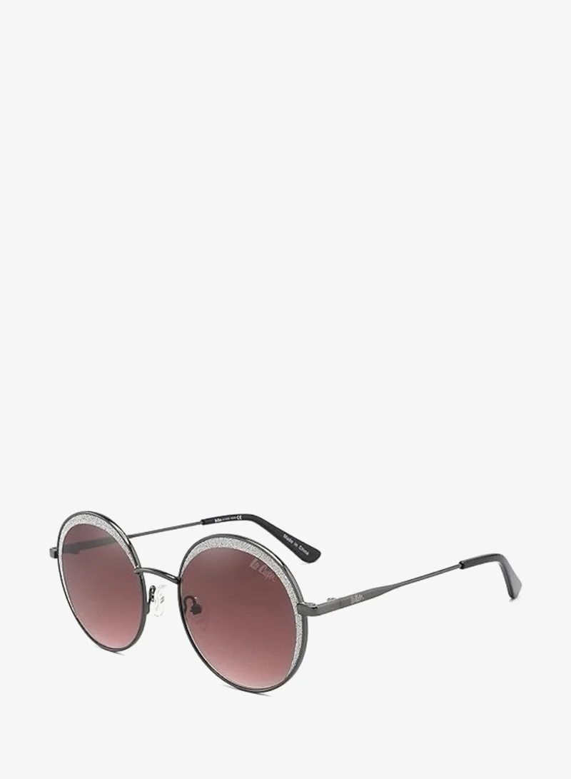 Lee Cooper Polarized Sunglasses GUN Frame GRAD PINK Mirror Lens 52mm  - LC1014C03