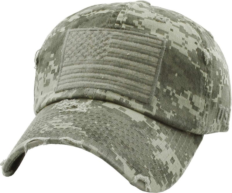 KBETHOS KBVT-209 DIGI-CIT Tactical Operator with USA Flag Patch US Army Military Baseball Cap Adjustable - Image 1