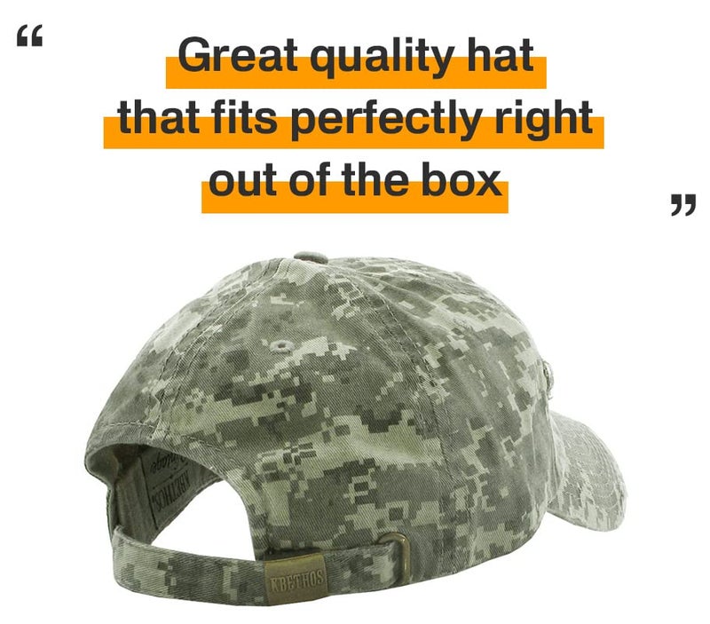 KBETHOS KBVT-209 DIGI-CIT Tactical Operator with USA Flag Patch US Army Military Baseball Cap Adjustable - Image 4