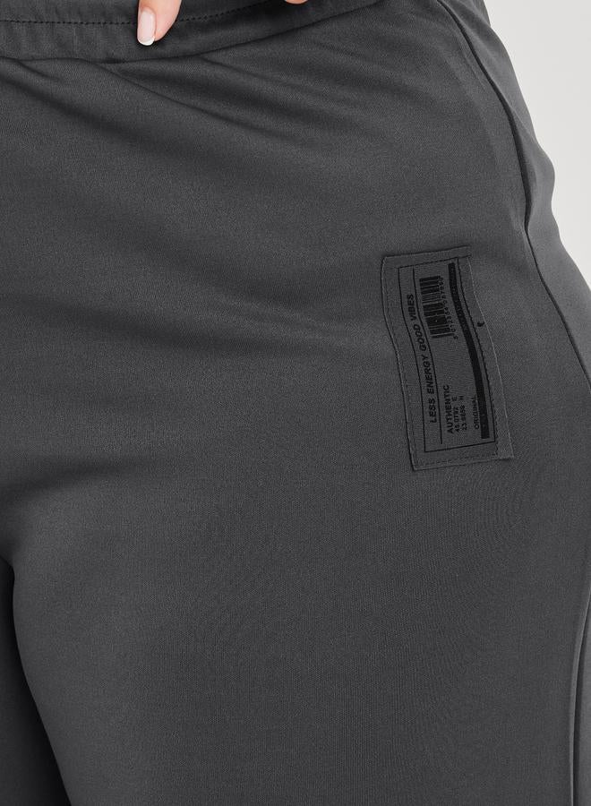 Styli Styli Plus Size Wide Leg Joggers with Drawstring  - Image 4