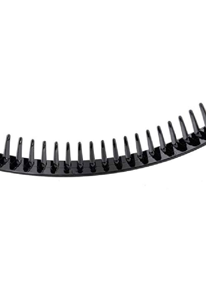 Teensery 6 Pcs Black Plastic Plain Headbands With Teeth Hair Hoop Diy Hair Accessories Hair Comb For Women Men Girls - Image 4