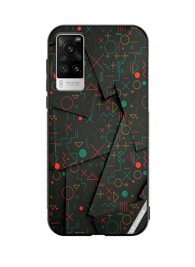 VR CREATIVE Protective Case Cover For Vivo X60 Pro Geomatric Circles Design Multicolour - Image 1