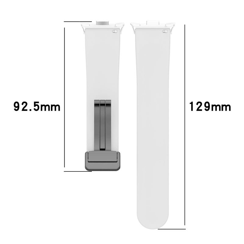 erorex For Redmi Watch 3 Active / Watch 3 Lite Flat Head Groove Folding Black Buckle Silicone Watch Band(Pine Green) - Image 4