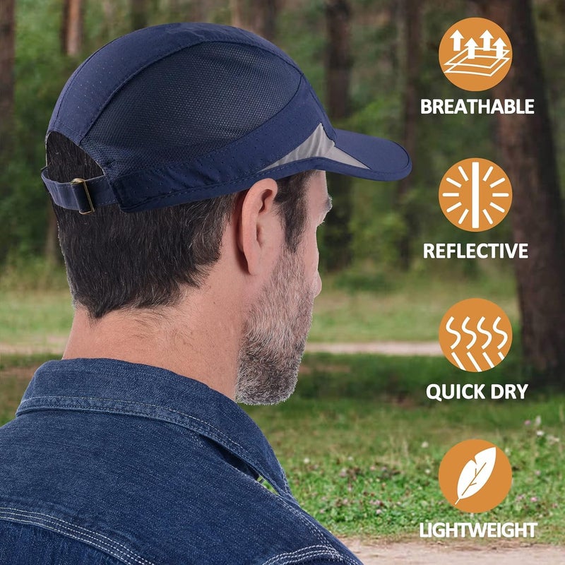 HSR Unstructured Reflective Lightweight Breathable Stylish Sports Soft Hat Cap for Men and Women - Image 3
