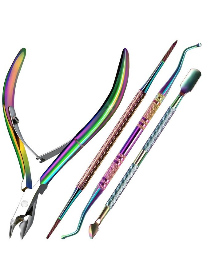 FANDAMEI Cuticle Kit 4 Pcs Nail Care Kit Manicure Pedicure Tools Nail Cuticle Nippers Ingrown Toenail Tools Kit Toenail File And Lifters Stainless Steel Nail Lifter Nail Cuticle Pusher  - Image 1