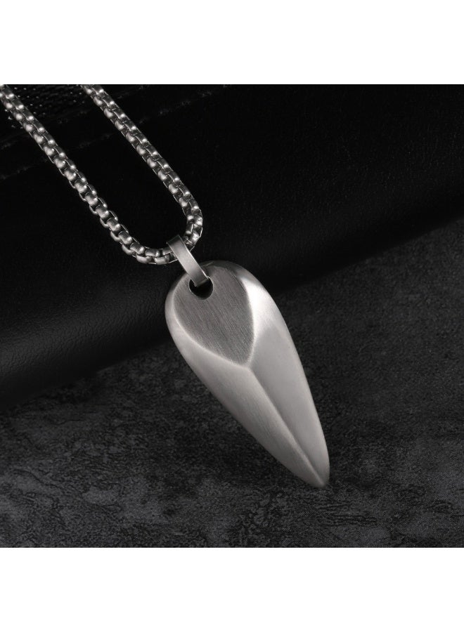 زنك قلادة رجال زينك | فولاذ مقاوم للصدأ فضي | الطراز ZJPD012S - Image 3