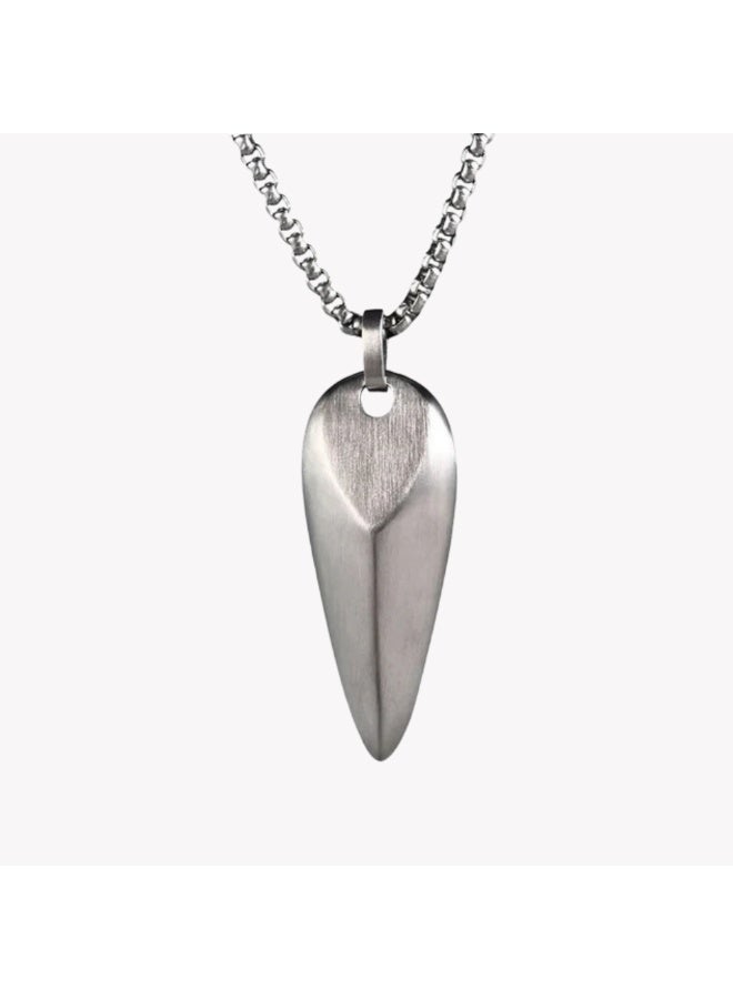 زنك قلادة رجال زينك | فولاذ مقاوم للصدأ فضي | الطراز ZJPD012S - Image 1