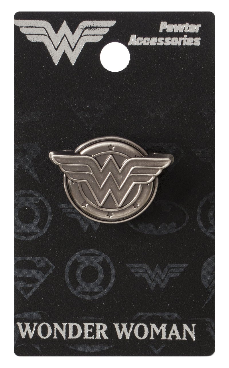 DC Wonder Woman Logo Pewter Lapel Pin - Image 5