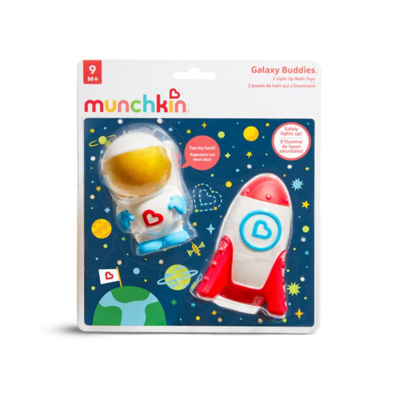 MunchkinÂ® Galaxy Buddiesâ„¢ Water Safe Light Up Baby and Toddler Bath Toy, Astronaut & Rocket Ship - Image 3