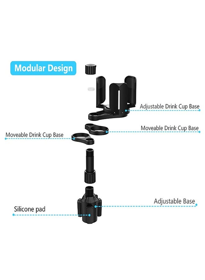 Car cup holder with a detachable rotating food tray in addition to 2 small cup slots and a large cup slot /CUP-B03 - Image 5