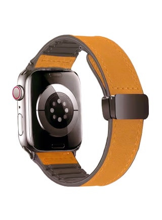 Magnetic Leather Strap Compatible with Apple Watch 49mm 46mm 45mm 44mm 42mm (Series 3/2/1) Unisex, Genuine Leather Magnetic Clasp Strap, Suitable for iWatch Ultra 1/2 Series SE/10/9/8/7/6/5/4/3 - pzsku/ZEA33822DFDA65BA32913Z/45/1751247802/c1e56f53-206e-4c53-b665-e40571c49d1d