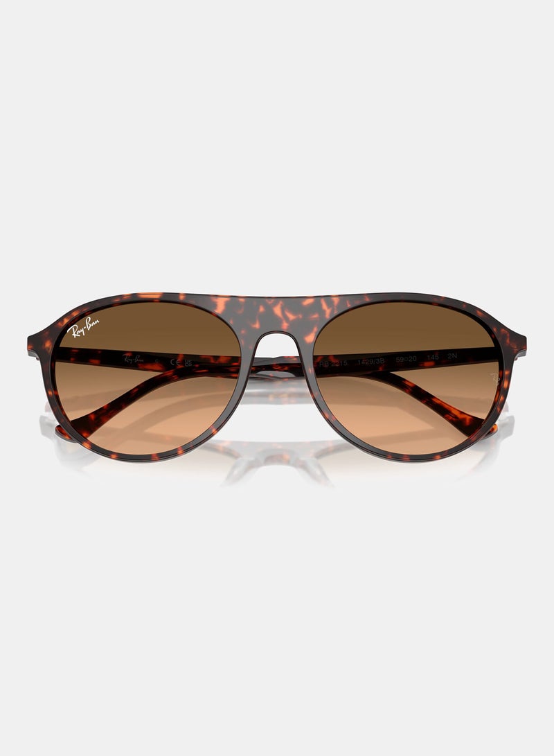 راي بان Unisex Full-rimed Aviator Sunglasses 2215, 56, 1429, 3B - Image 5