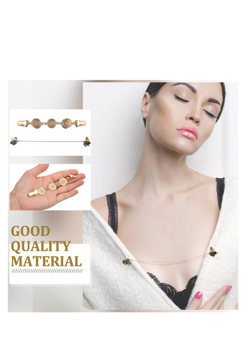 Vintage Sweater Clips Set - 10 Pcs Antique Floral Brooches for Women & Girls, Perfect for Cardigans, Shawls & Dresses - Image 4