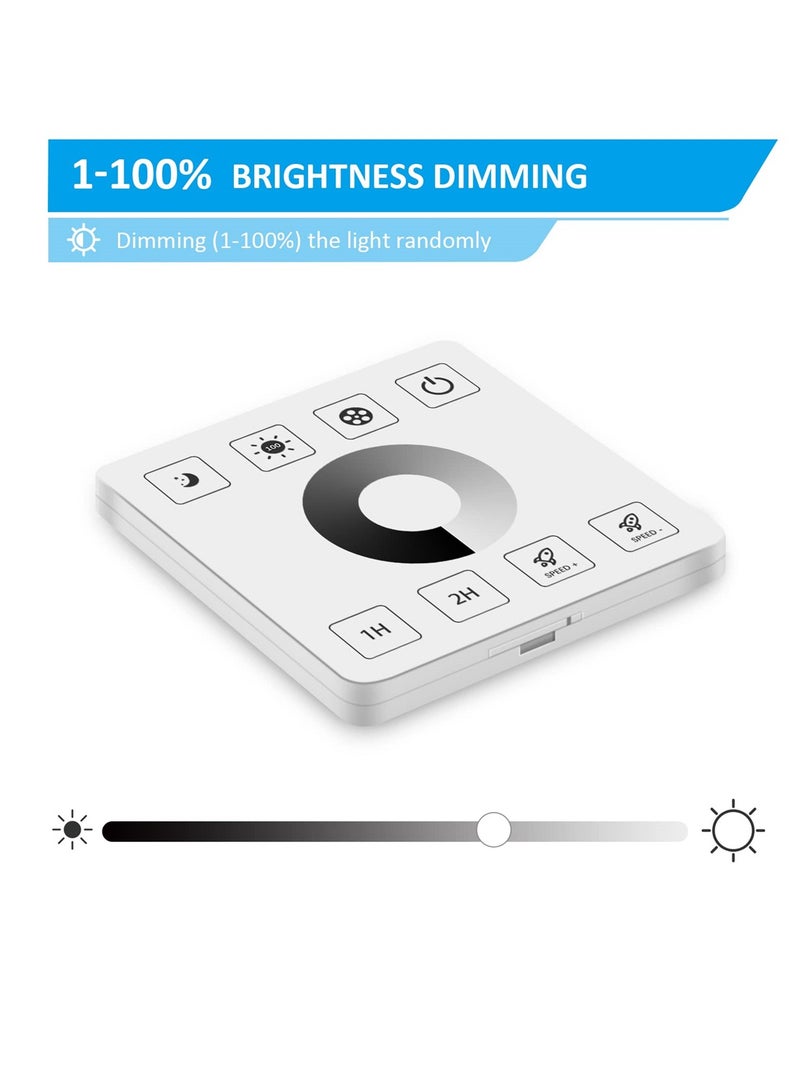 SYOSI Wall Mounted LED Wall Controller, Touch Panel Dimmer Controller for Single Color LED Strips, Suitable for DC5V 12V 24V 30A Systems, Effortlessly Adjust Brightness - Image 2