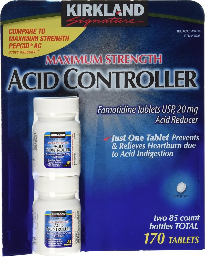 Kirkland Signature Kirkland Signature Acid Controller, 20 Mg Famotidine Tablet, 170 Tablets 