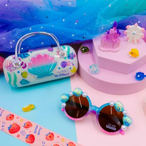 PinkSheep Sunglasses for Girls, Baby Kids Polarized Sunglass with Case, Shell Glasses UV400 Protection Plastic Frame - Image 5