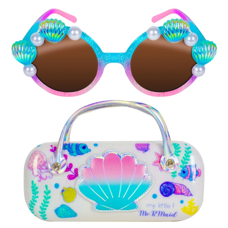 PinkSheep Sunglasses for Girls, Baby Kids Polarized Sunglass with Case, Shell Glasses UV400 Protection Plastic Frame - Image 4