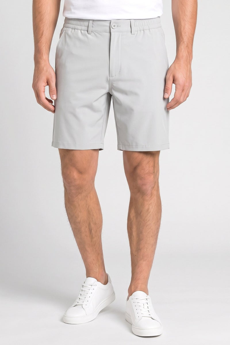 RBX Men Sportswear Fit Outdoor Shorts, Light Grey - Image 1