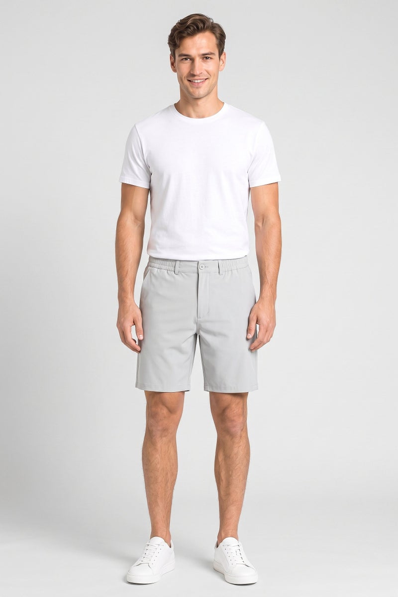 RBX Men Sportswear Fit Outdoor Shorts, Light Grey - Image 2