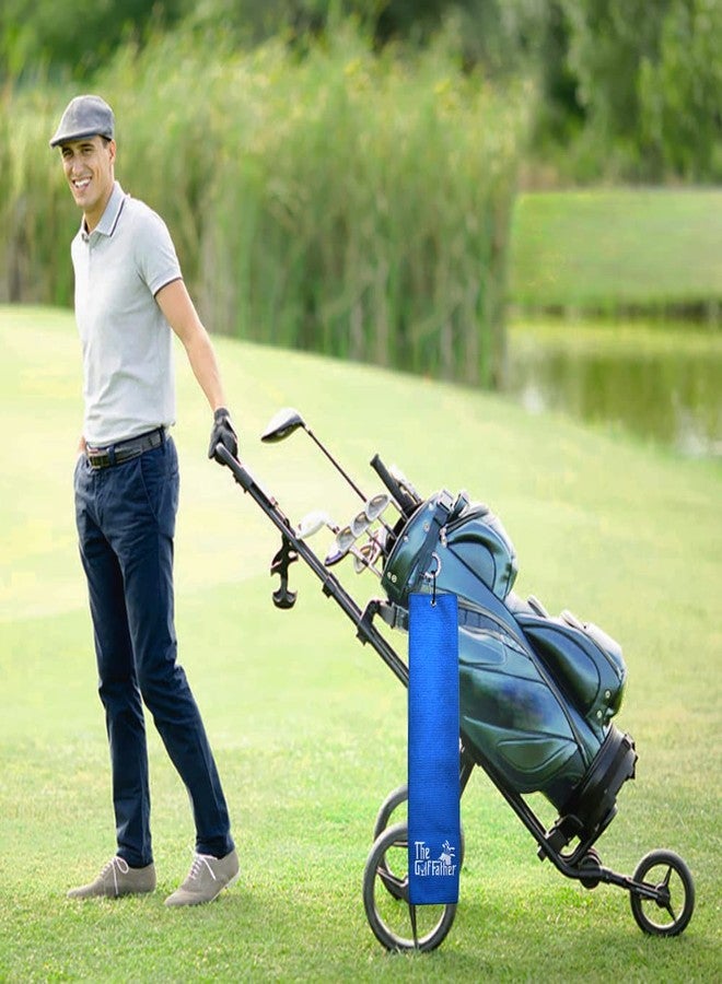 TOUNER The Golf Father Golfing Towel with Clip Embroidered Funny Gentleman Golfer Gifts, Golf Bag Towel Gifts for Male Golfer, Christmas Retirement Birthday Present for Dad from Son Daughter - Image 5