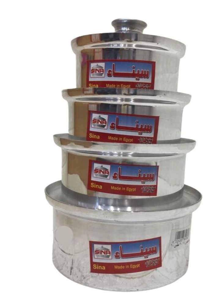 Sina 4-Piece Cookware Pot Set Silver - Image 2