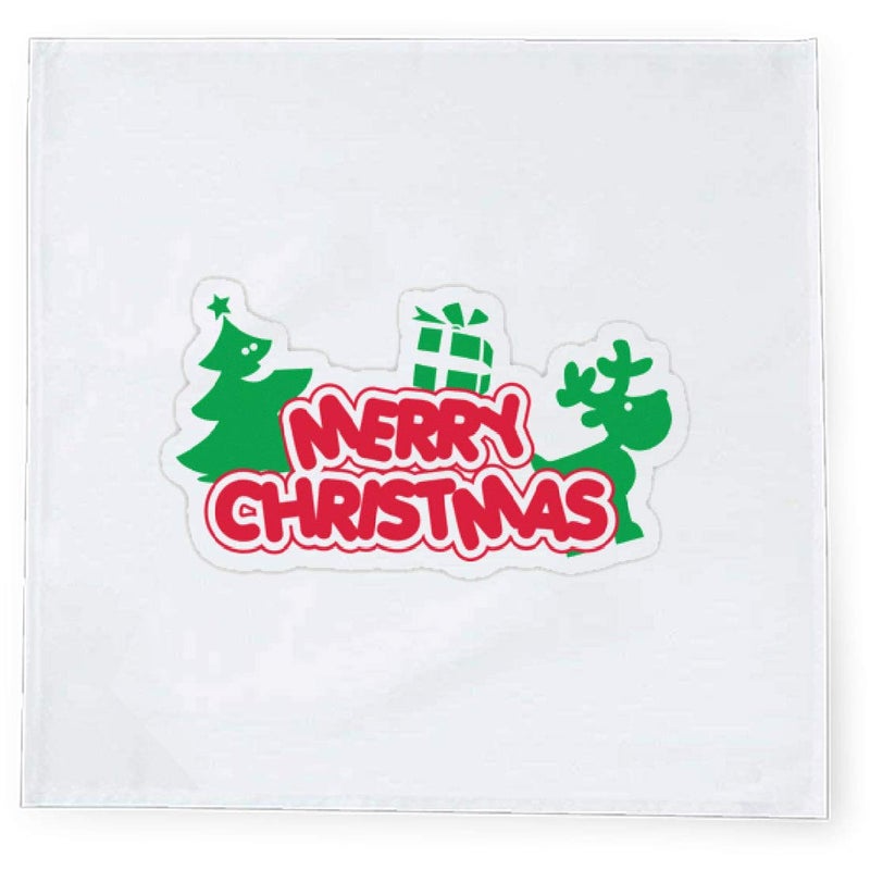 Khakee 6 Pcs Christmas Theme Tafta Silk Table Napkins 10x 10 for Xmas Decoration Christmas OrnamentsChristmas Gift npxmas234P - Image 2