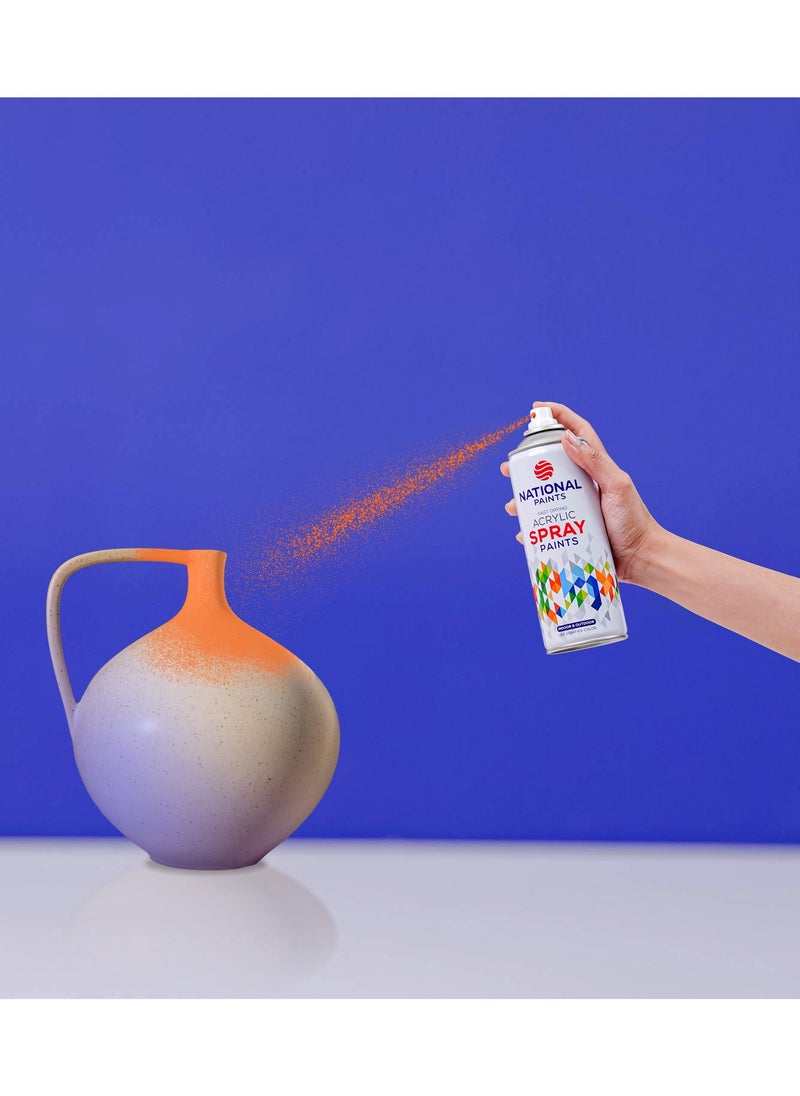 NATIONAL PAINTS - Fast Drying Acrylic Spray Paint - ORANGE 318 - Image 1