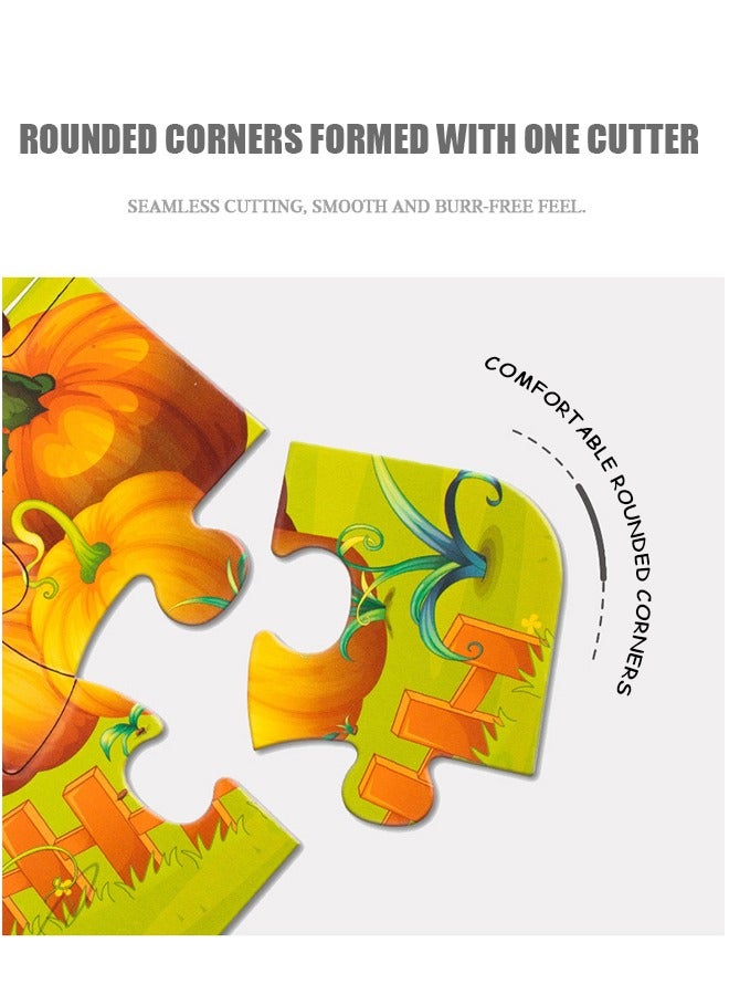 بيوند قطعتان من ألغاز الصور المقطوعة للأطفال، ألعاب ألغاز سلسلة حديقة الحيوان ووحيد القرن، ألعاب ألغاز الصور المقطوعة للأطفال والبنات (ملونة) - Image 4