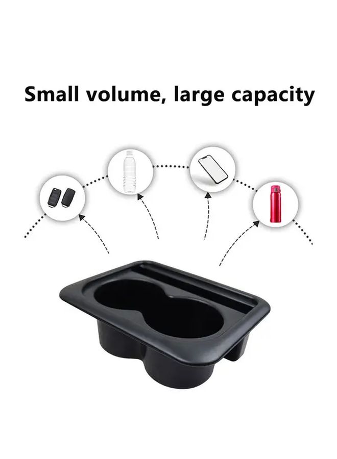 Black Universal Car Cup Holder Organizer With Phone Storage And Armrest Pillow - Image 5