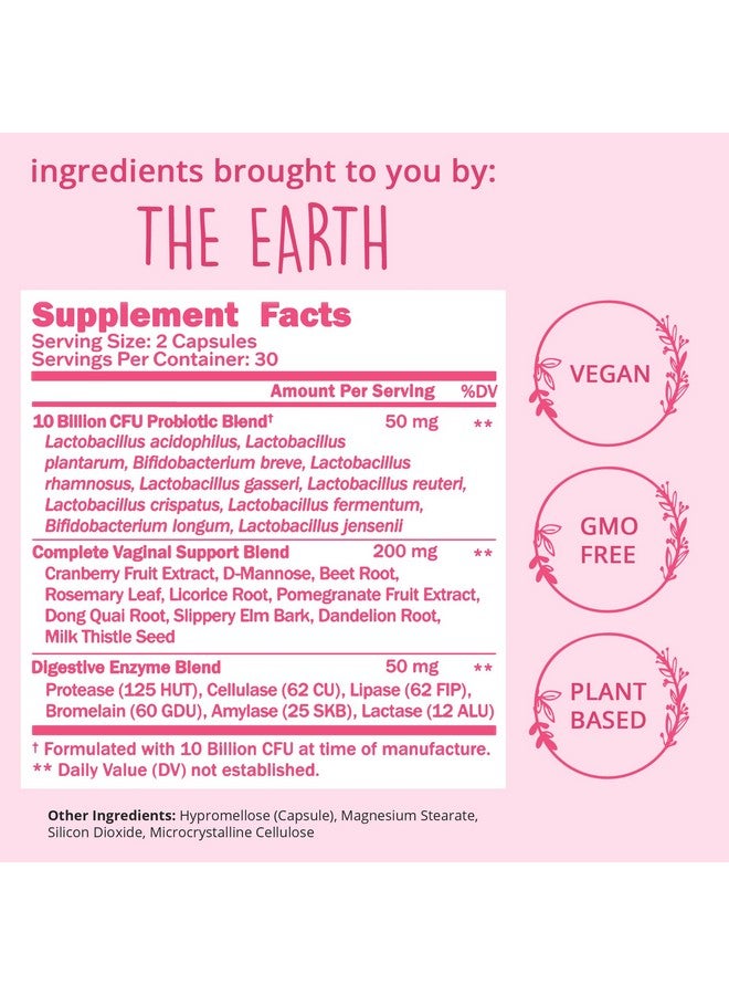 HAPPY HEALTHY HIPPIE Vaginal Probiotics for Women - ph Balance for Women | Cranberry & D-Mannose | 10 Strains | BV, Yeast, Flora & Odor Control | Female Urinary Tract, Gut & Digestive Health Support Pills, 60 Ct - Image 5