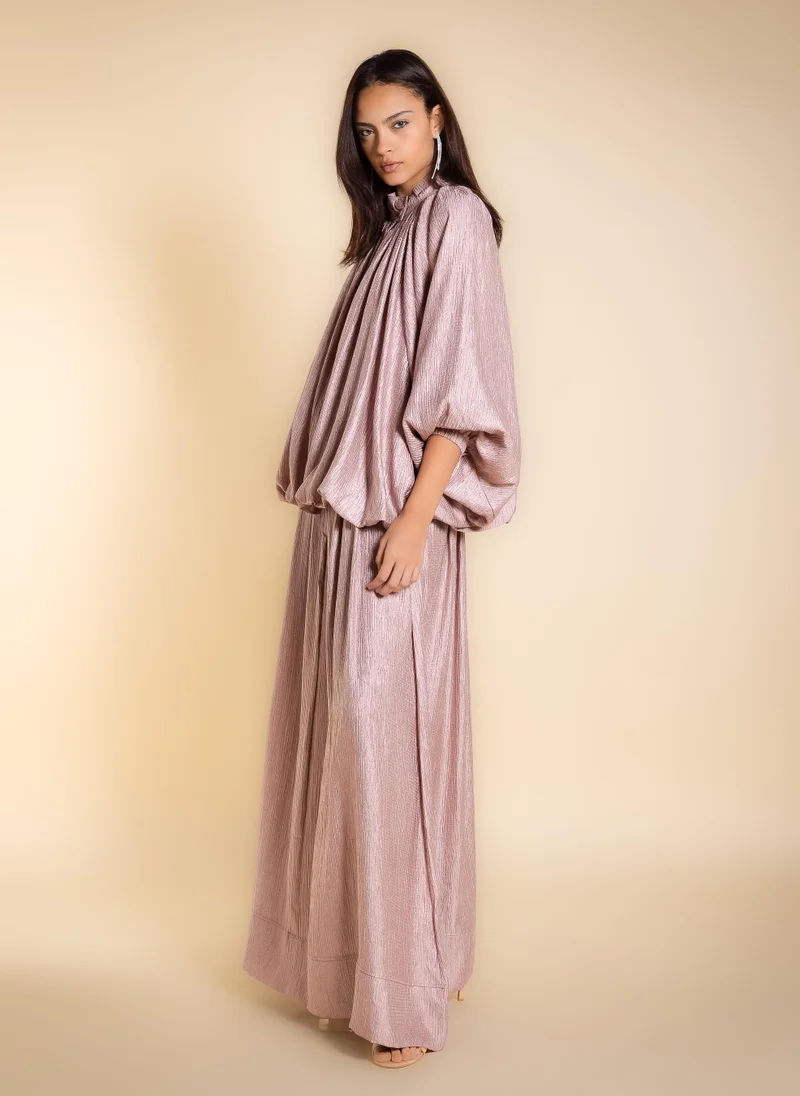 SHAPES Pink FLOWING TEXTURED SKIRT SET for Women | Best Price UAE