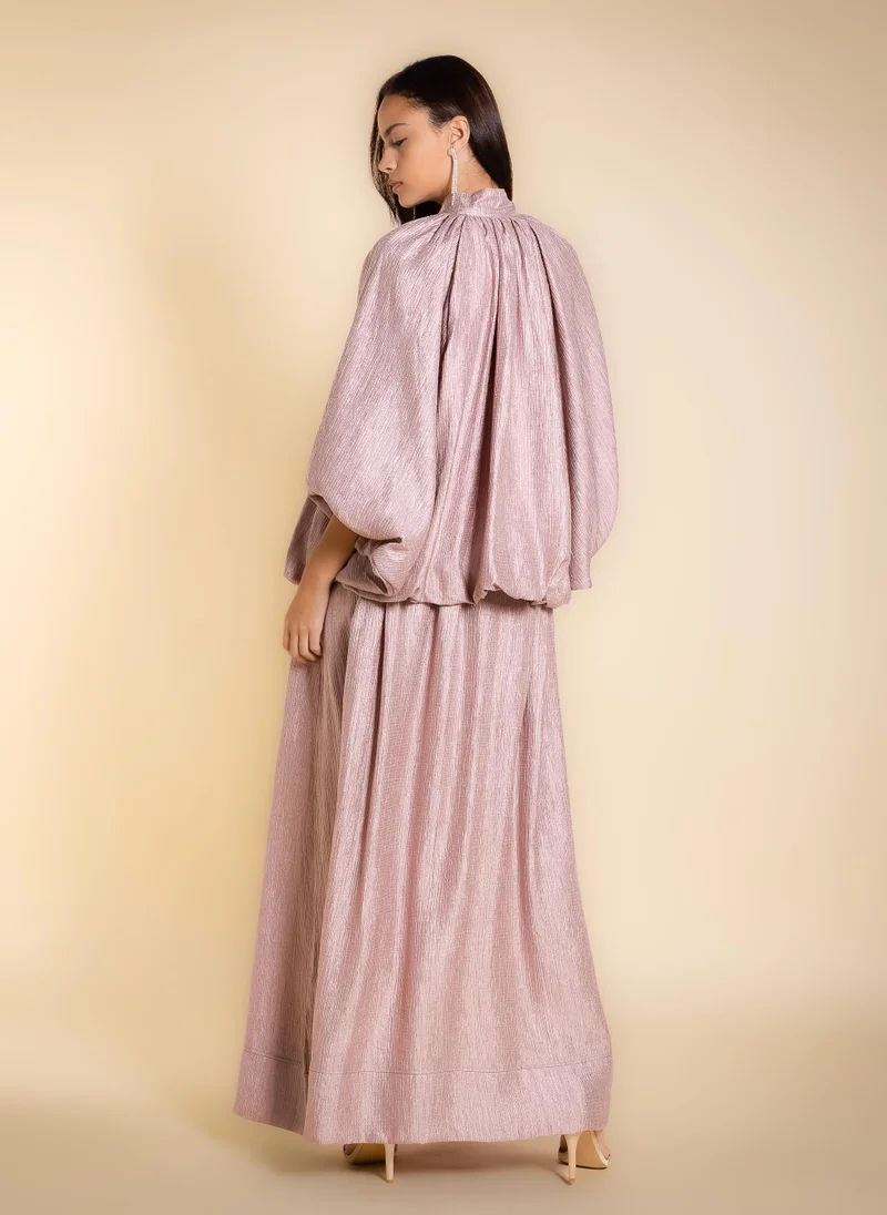 SHAPES Pink FLOWING TEXTURED SKIRT SET for Women | Best Price UAE
