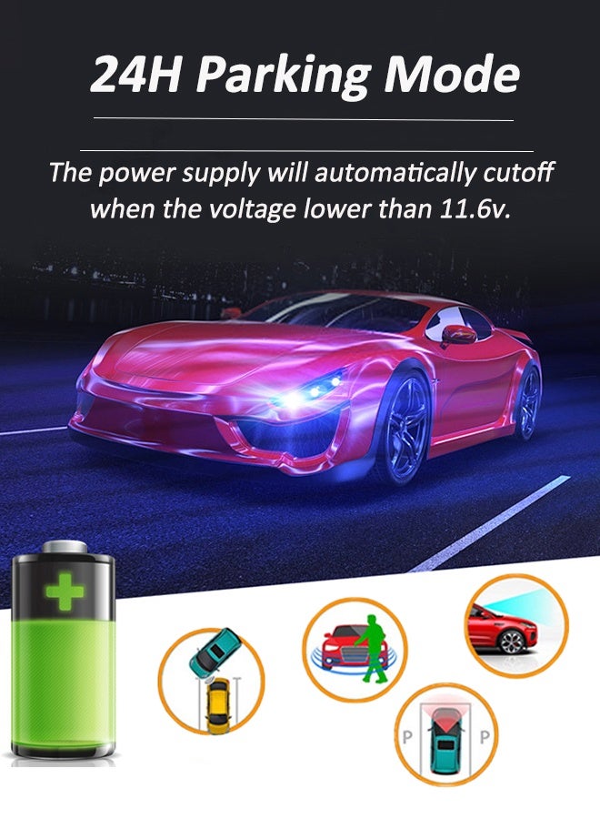 مكعب جي طقم توصيل كاميرا السيارة، طقم توصيل كاميرا السيارة بمنفذ USB من النوع C، كابل متدرج، 12 فولت - 24 فولت إلى خرج 5 فولت 2.5 أمبير كحد أقصى، متوافق مع معظم كاميرات السيارة المتوفرة بمنفذ USB من النوع C - Image 3