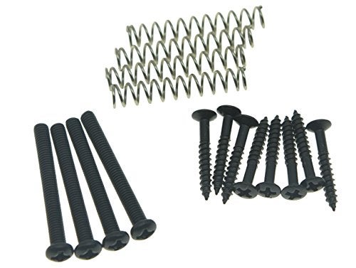 KAISH Metric Thread Humbucker Pickup Height Screws Humbucker Pickup Ring Pickup Surround Frame Mounting Screws Springs for Epi SG Import Pickups Black - Image 1